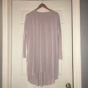 Silence + Noise Mauve Long Sleeve Tunic Top Hi-low